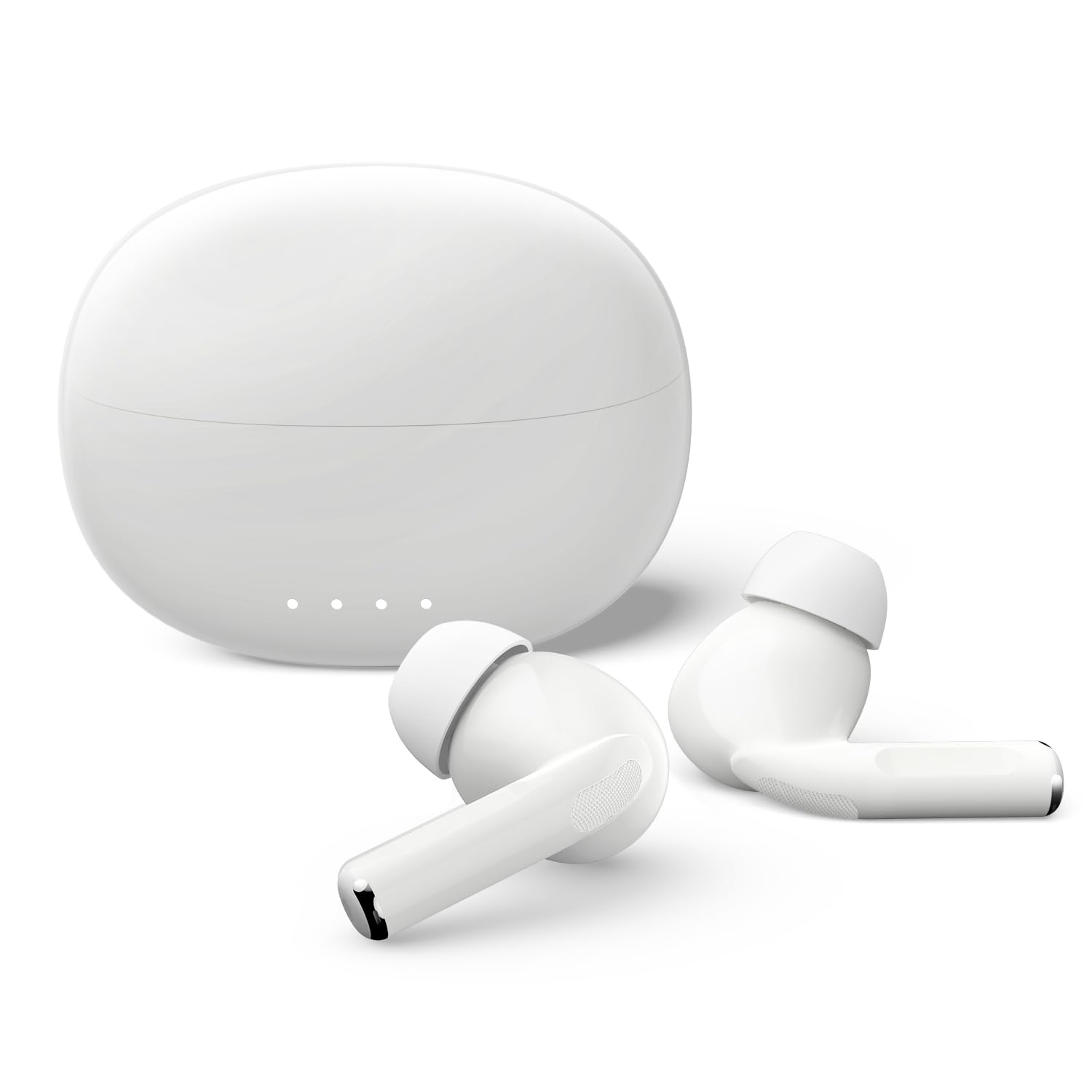 ワイヤレスイヤホン ホワイト ノイズキャンセリング 両耳(ケースなし) Amazon.co.jp: ワイヤレスイヤホン Bluetooth ノイズキャンセリング